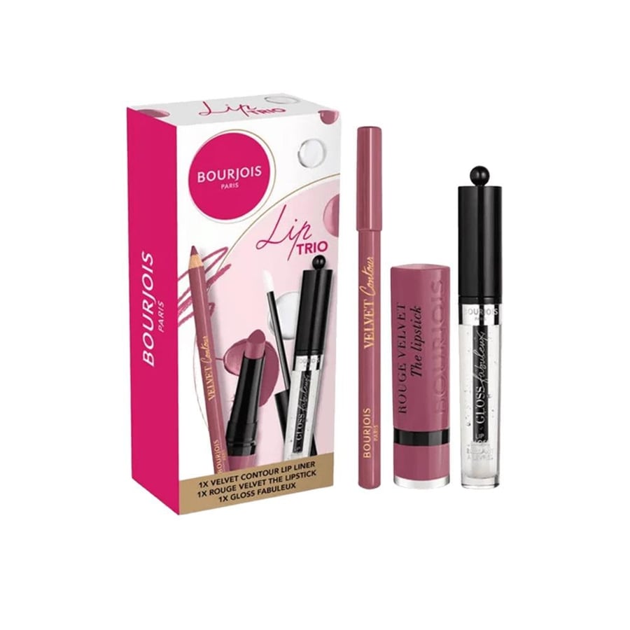 Bourjois Lip Trio Velvet Lip Liner & Lipstick & Lip Gloss