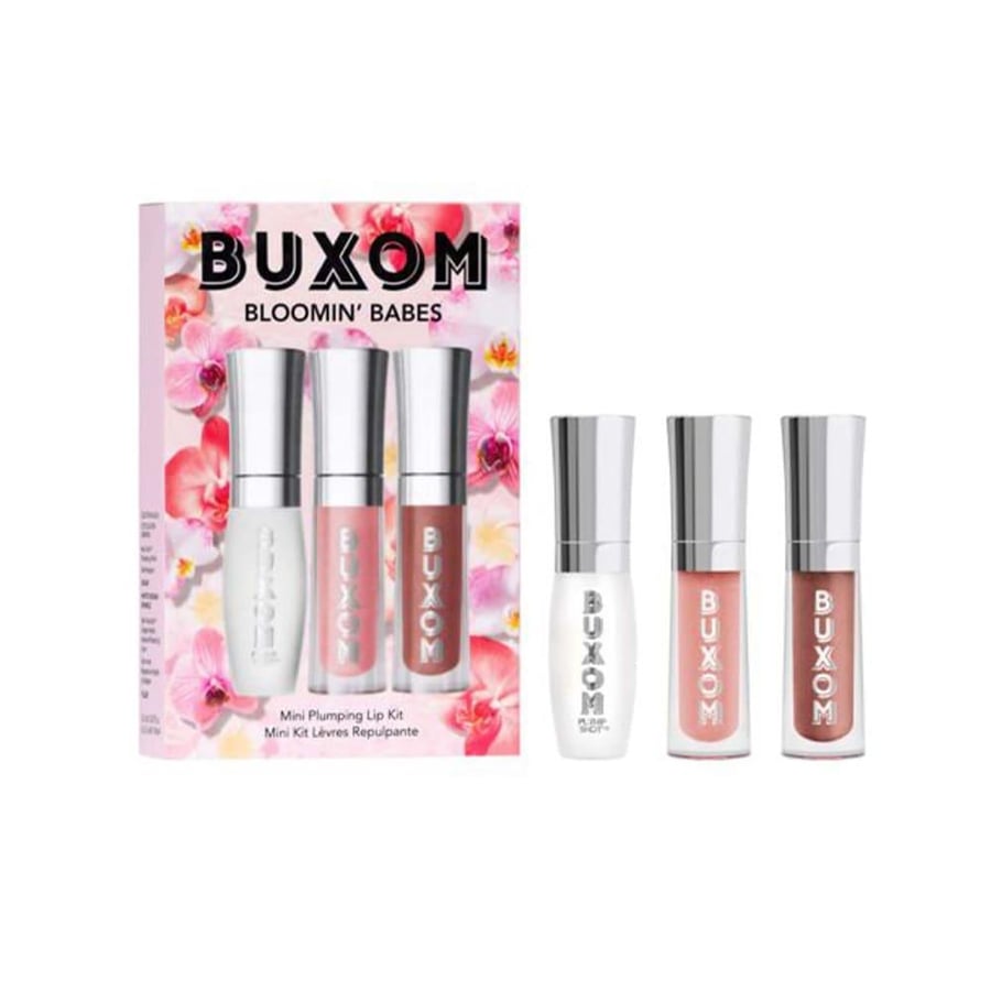 Buxom Mini plumping Lip Set Bloomine Babies Filler White Russian Sparkle Sugar - 3 Pieces