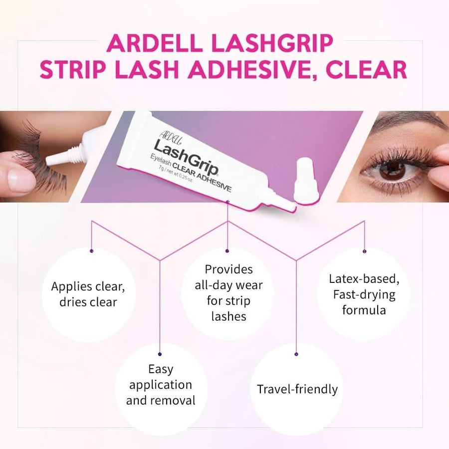 Lash Grip Ardell Clear Eyelash Strip Adhesive - 7 gm
