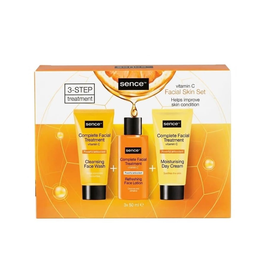 Sence Vitamin C Facial skin Set - 3 Pieces Day Cream - Face Lotion - Face Wash