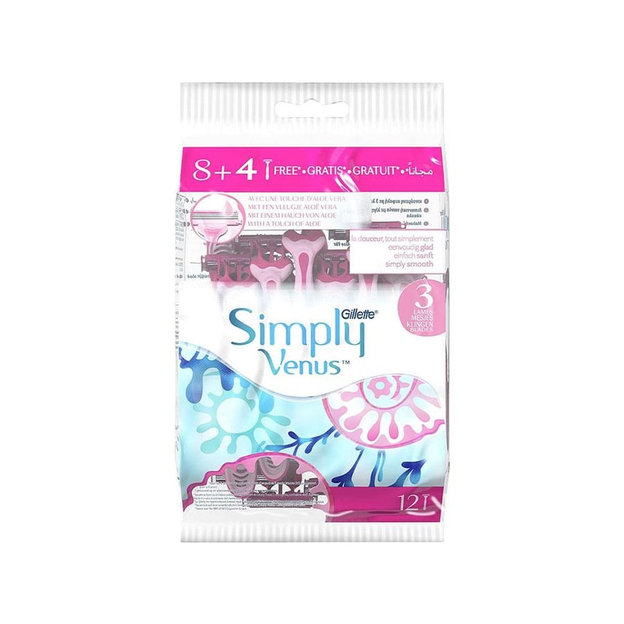 Gillette Venus Razors Disposable 8 pcs + 4 Free Pink