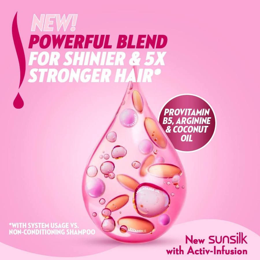 Sunsilk Strength & Shine Shampoo with Provitamin B5 & Coconut Oil - 1000ml
