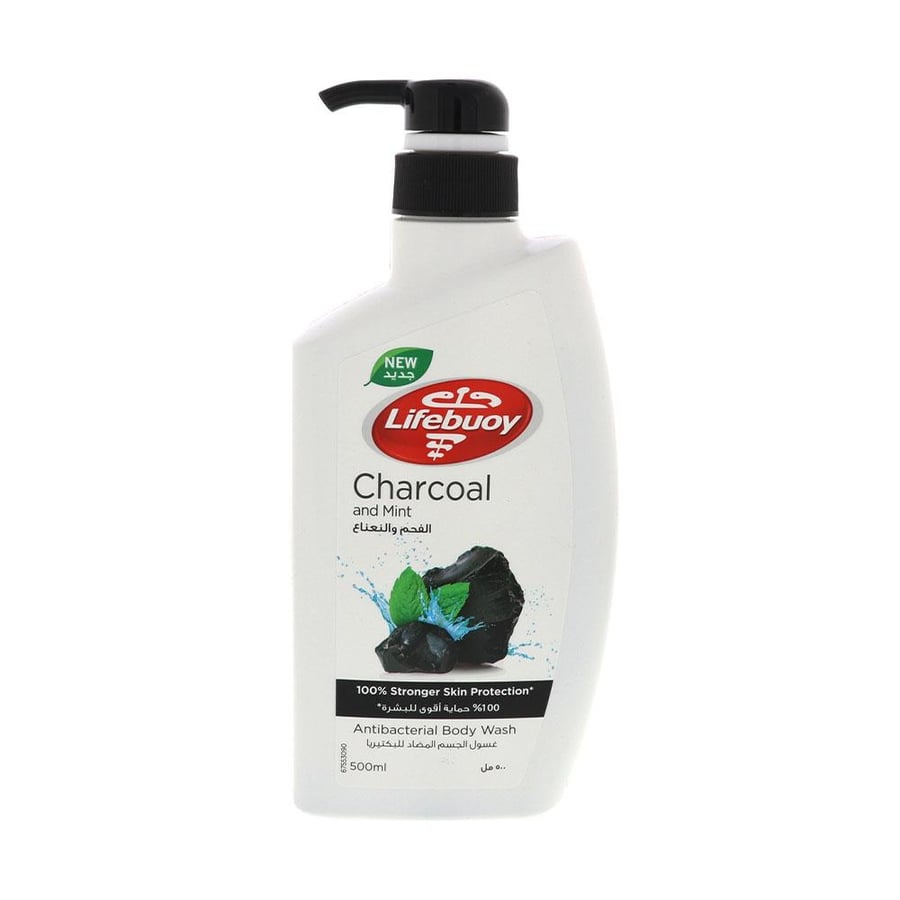 Lifebuoy Antibacterial Body Wash Charcoal & Mint - 500 ml