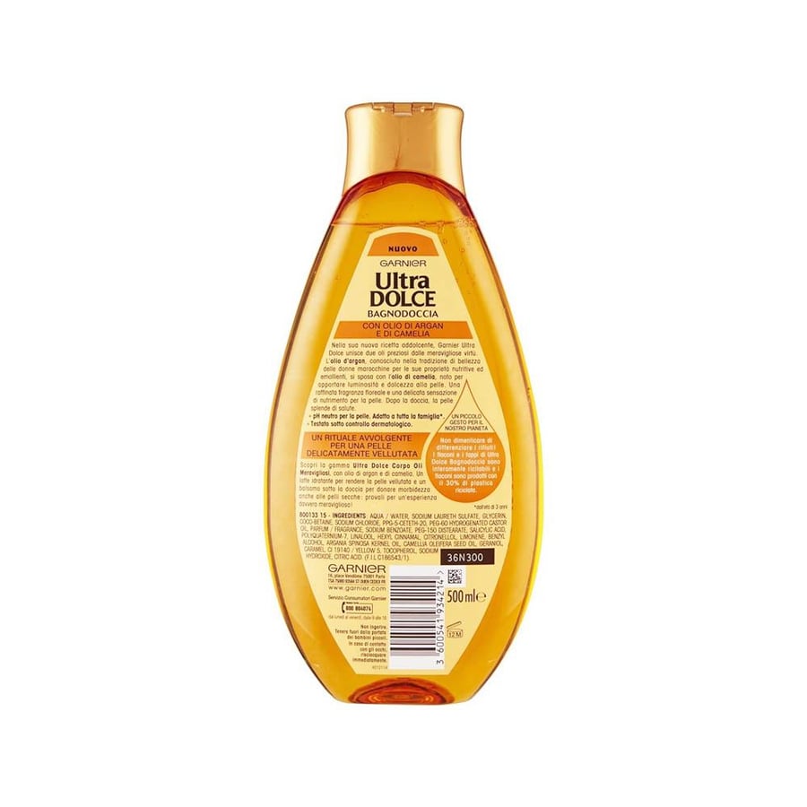 GARNIER Ultra Dolce Argan Di Camelia Shower Gel - 500 ml