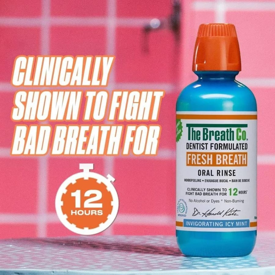 The Breath Co Mouthwash, Glacial Mint Flavor - 500ml
