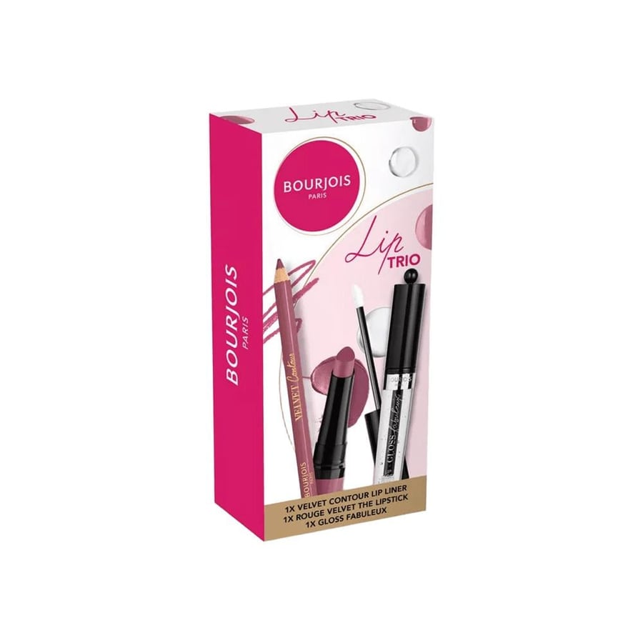 Bourjois Lip Trio Velvet Lip Liner & Lipstick & Lip Gloss