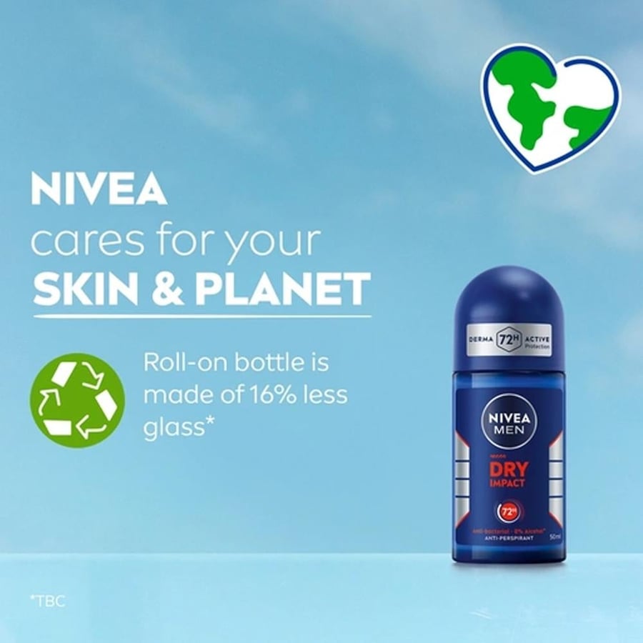NIVEA MEN Dry Impact Roll-On Deodorant - 50 ml