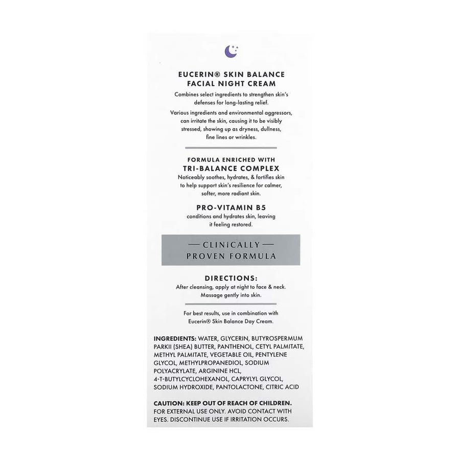 Eucerin Balancing Night Facial Cream - 48 Gm
