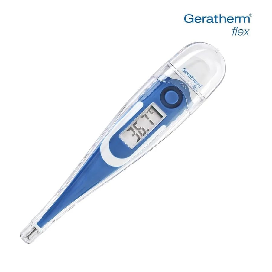 Geratherm body temperature measuring device for children with flexible head