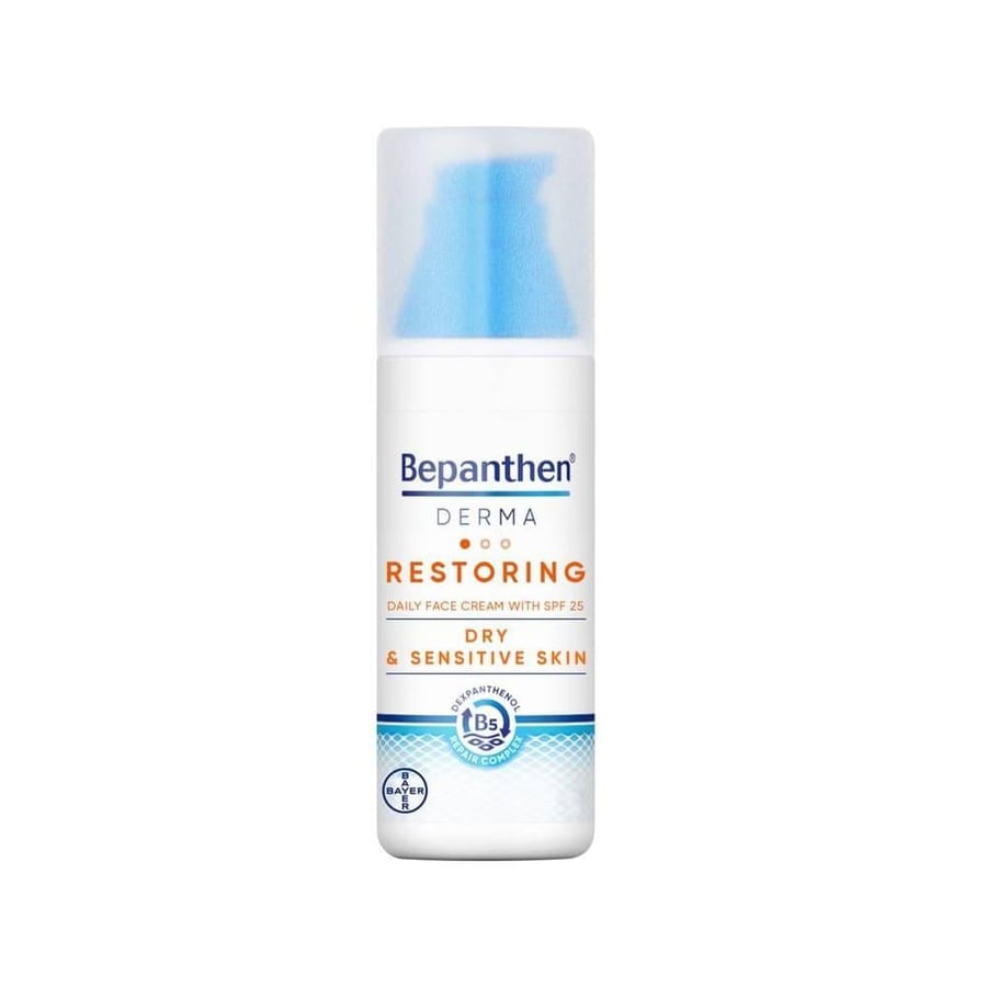 Bepanthen Derma Daily Face Cream with SPF 25 for Dry and Sensitive Skin - 50ml