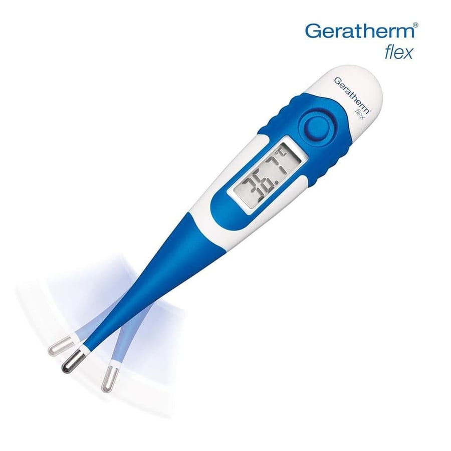 Geratherm body temperature measuring device for children with flexible head