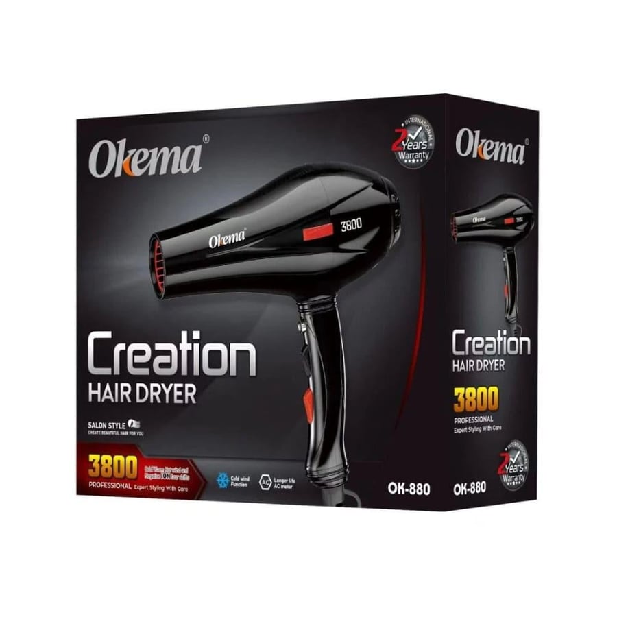 Okema Hair Dryer Expert Styling Professional 3800 - OK-880