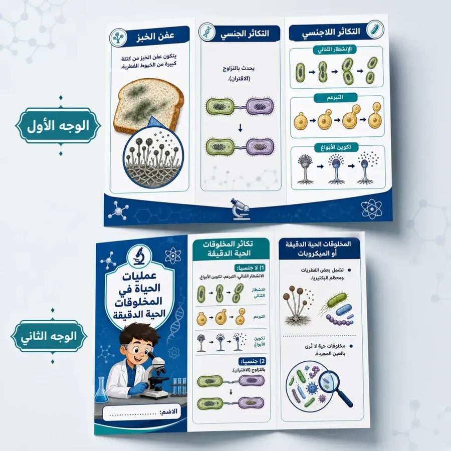 مطوية عمليات الحياه في المخلوقات الحية الدقيقة