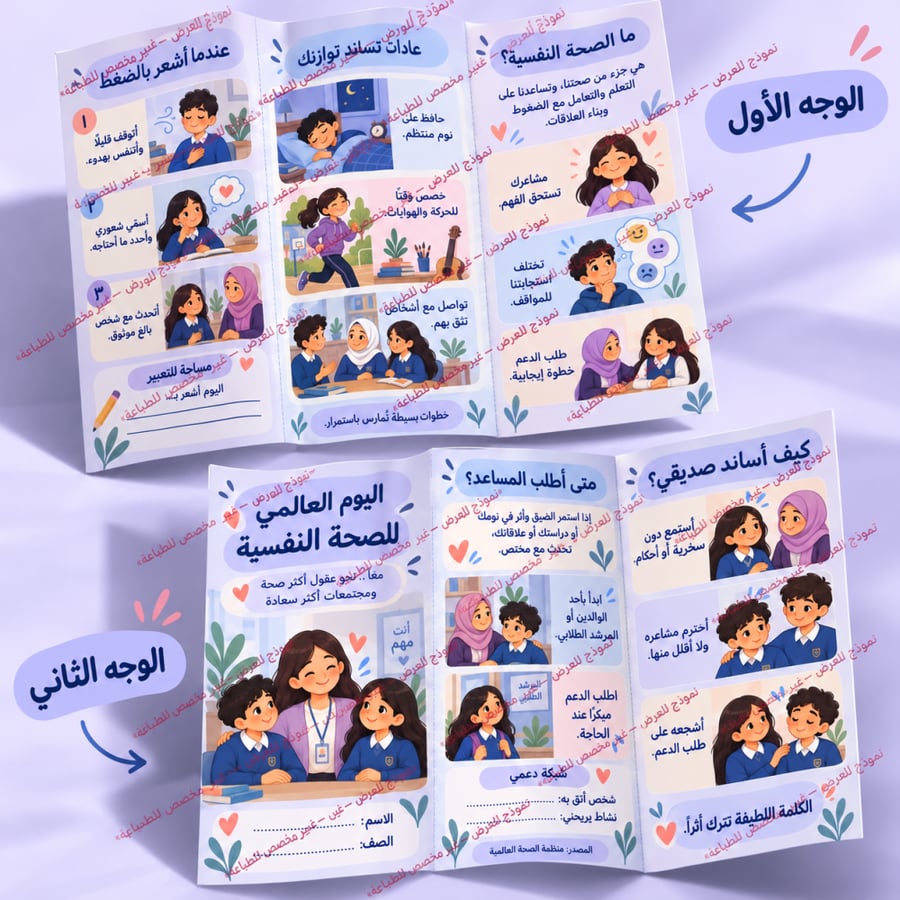 مطوية اليوم العالمي للصحة النفسية