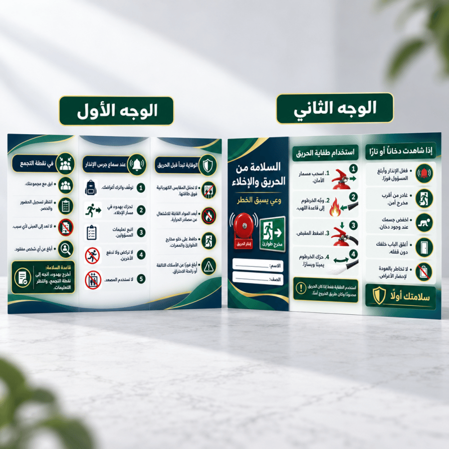 مطوية السلامة من الحريق والاخلاء