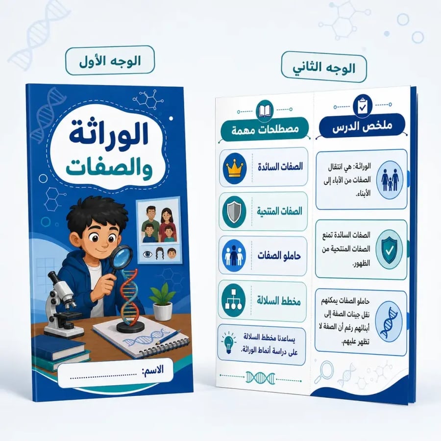 مطوية الوراثه والصفات