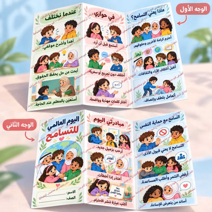 مطوية اليوم العالمي للتسامح