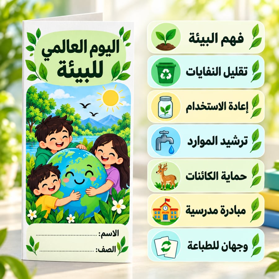 مطوية اليوم العالمي للبيئة