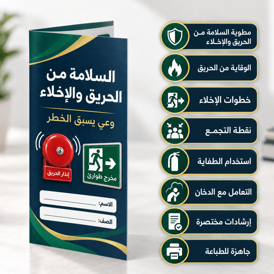 مطوية السلامة من الحريق والاخلاء