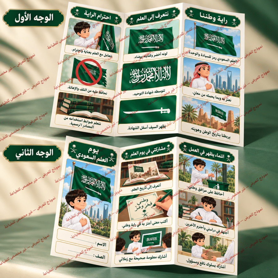 مطوية يوم العلم السعودي
