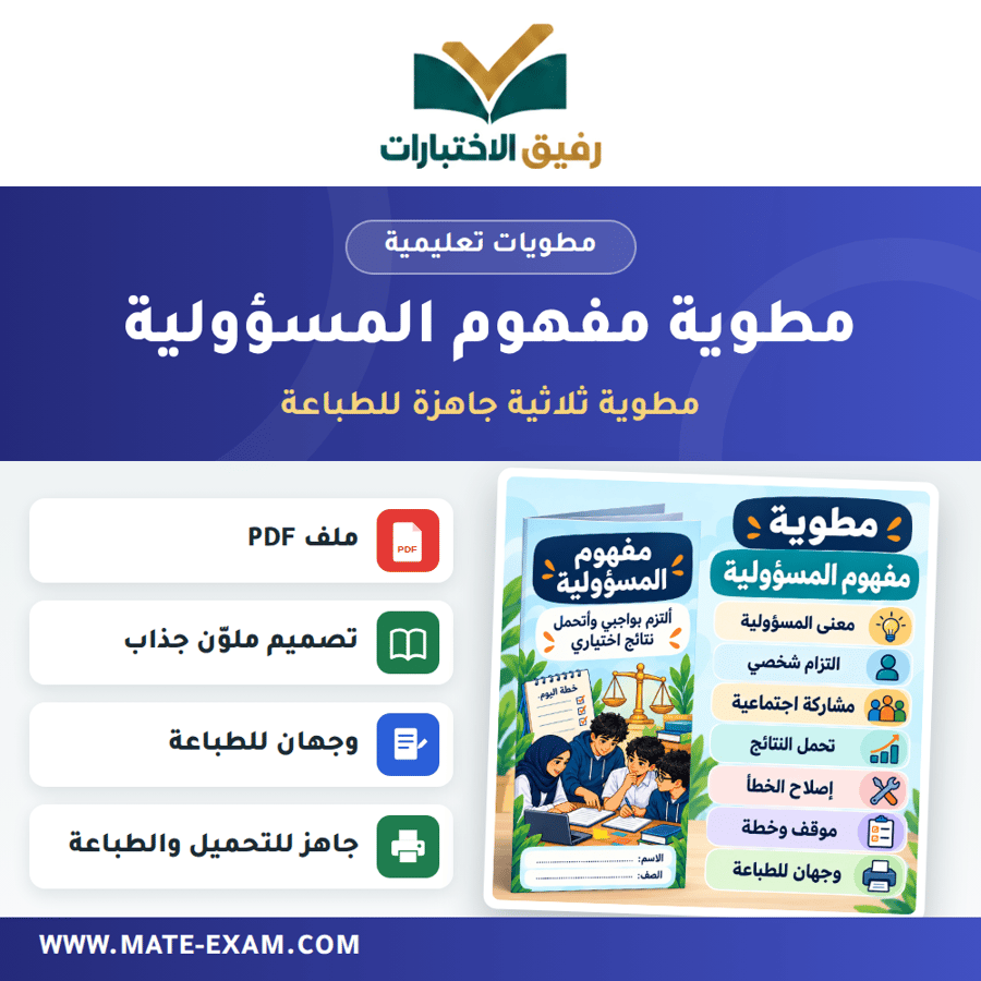 مطوية مفهوم المسؤولية