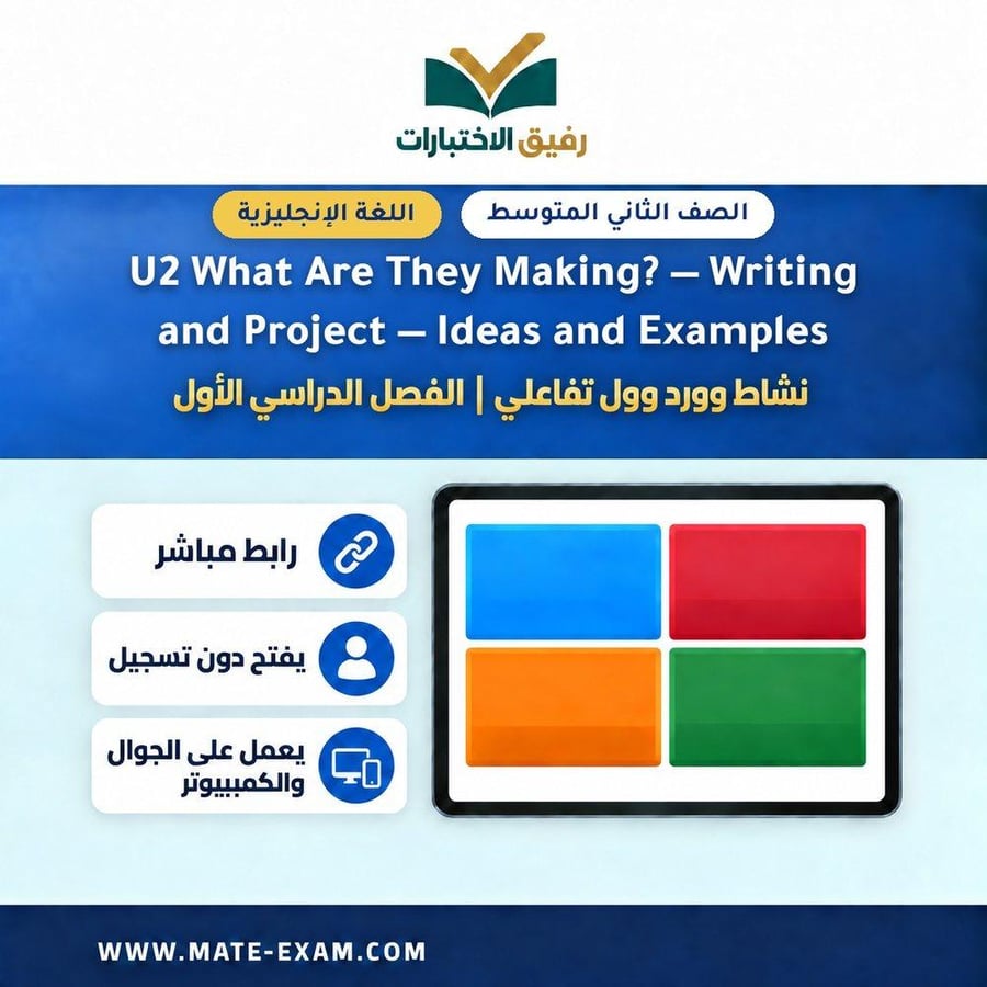 نشاط وورد وول U2 What Are They Making Writing and