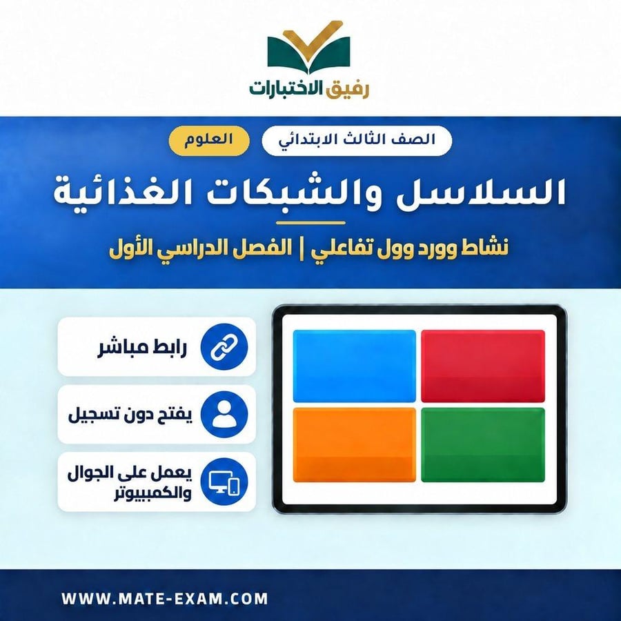 نشاط وورد وول السلاسل والشبكات الغذائية
