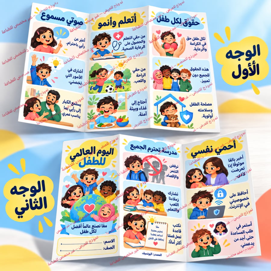 مطوية اليوم العالمي للطفل
