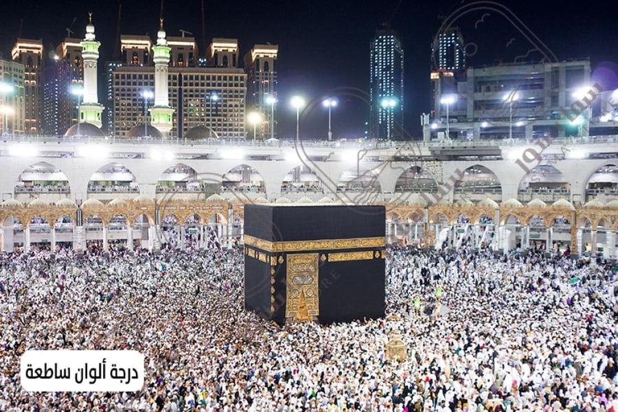 لوحة جدارية الحرم المكي ليلا