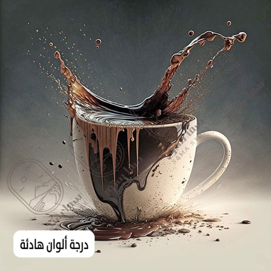 لوحة فنية كوب قهوة متطايرة cafe decor