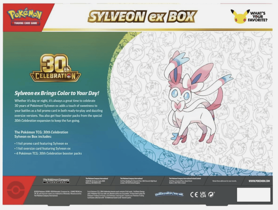 بوكيمون TCG – صندوق ex للاحتفال بالذكرى الـ30 – سيلفيون (Sylveon)