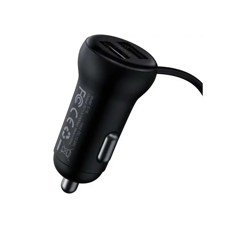 مشغل بلوتوث MP3 بيسوس S-16 ام بي ثري للسيارة - اسود