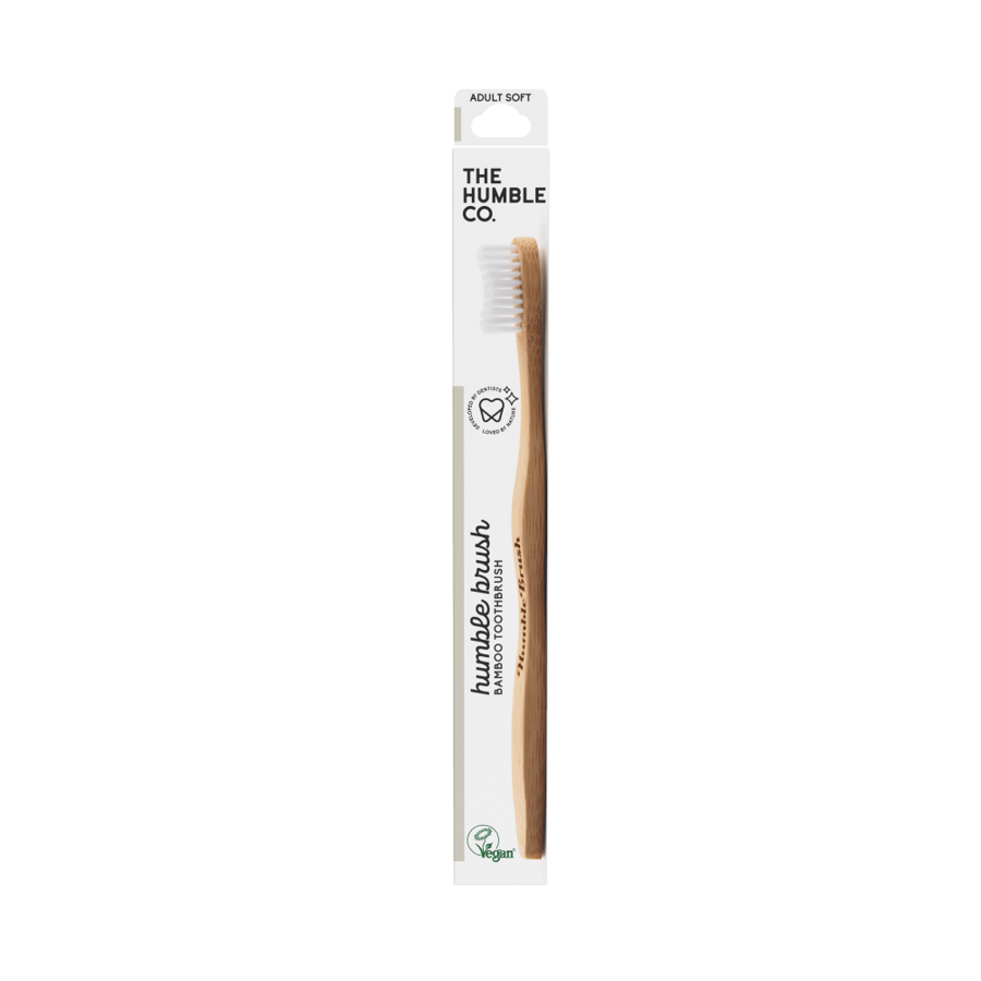 Humble Brush Bamboo Soft Flat Curved-White
