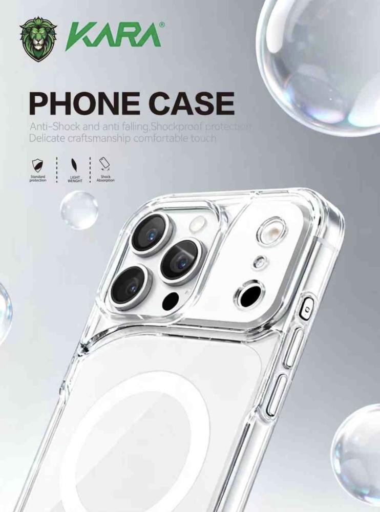 Transparent protective case for iPhone 17 Pro Max against shocks