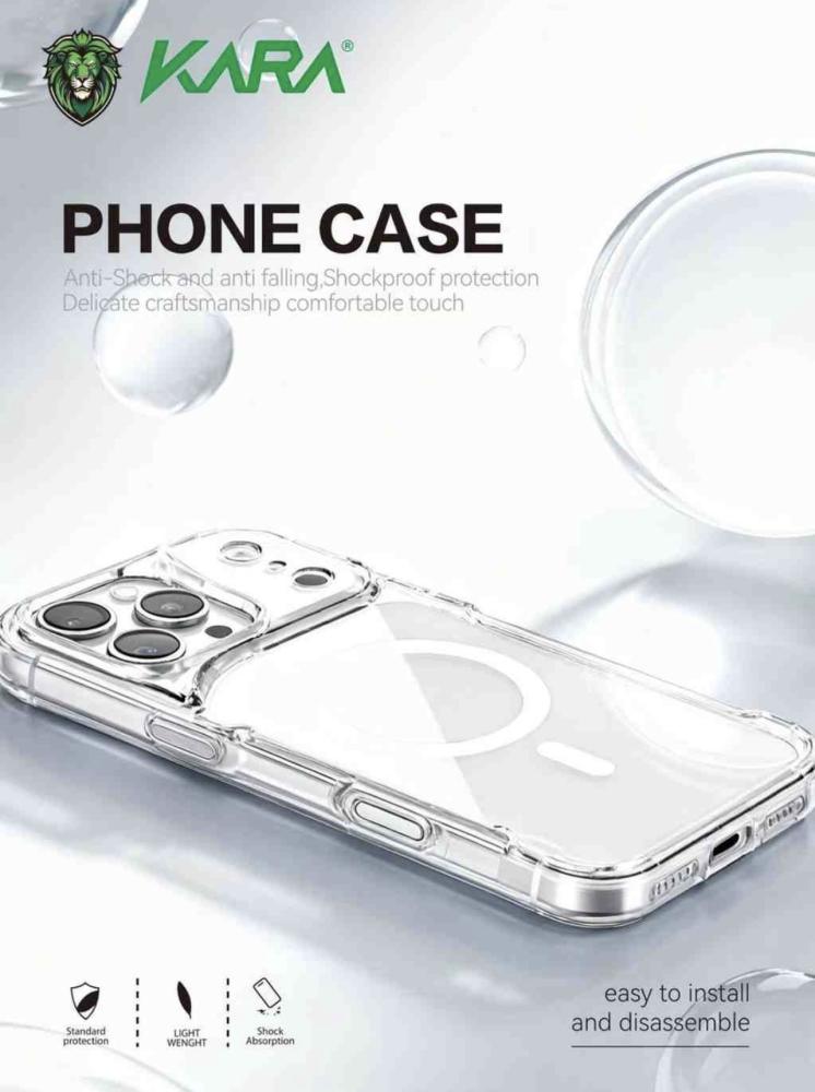 Transparent protective case for iPhone 17 Pro Max against shocks