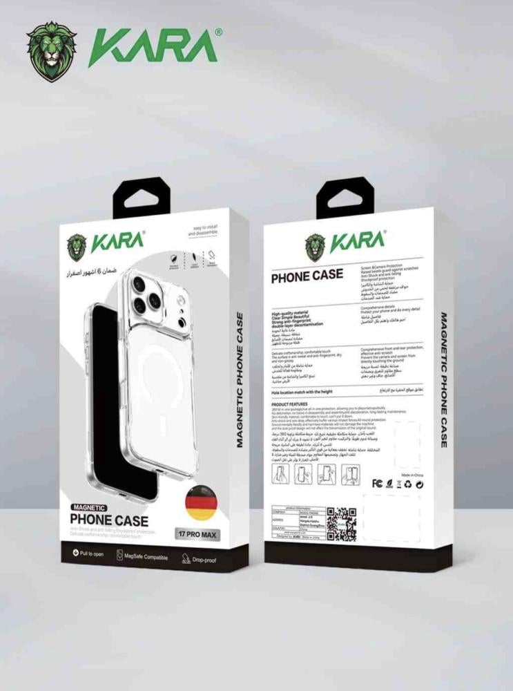 Transparent protective case for iPhone 17 Pro Max against shocks