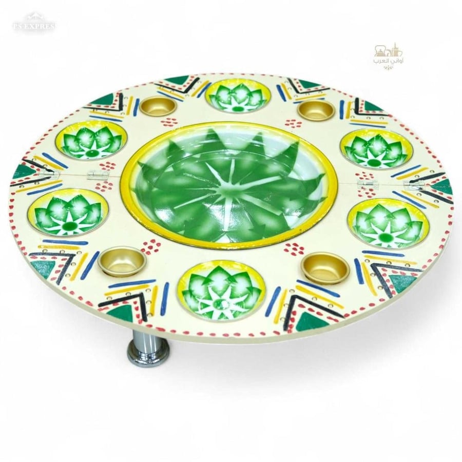 Green vegetable serving tray