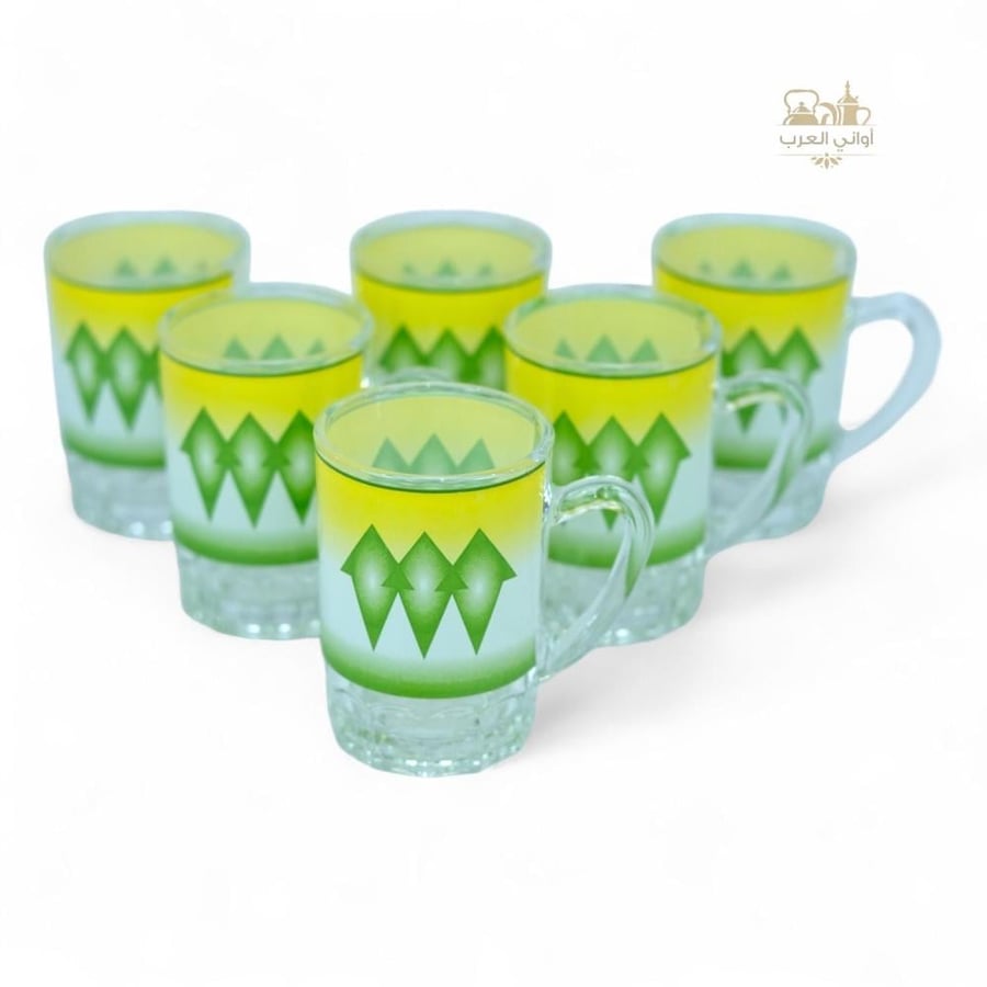 Green Ghadar tea cup 6 pieces