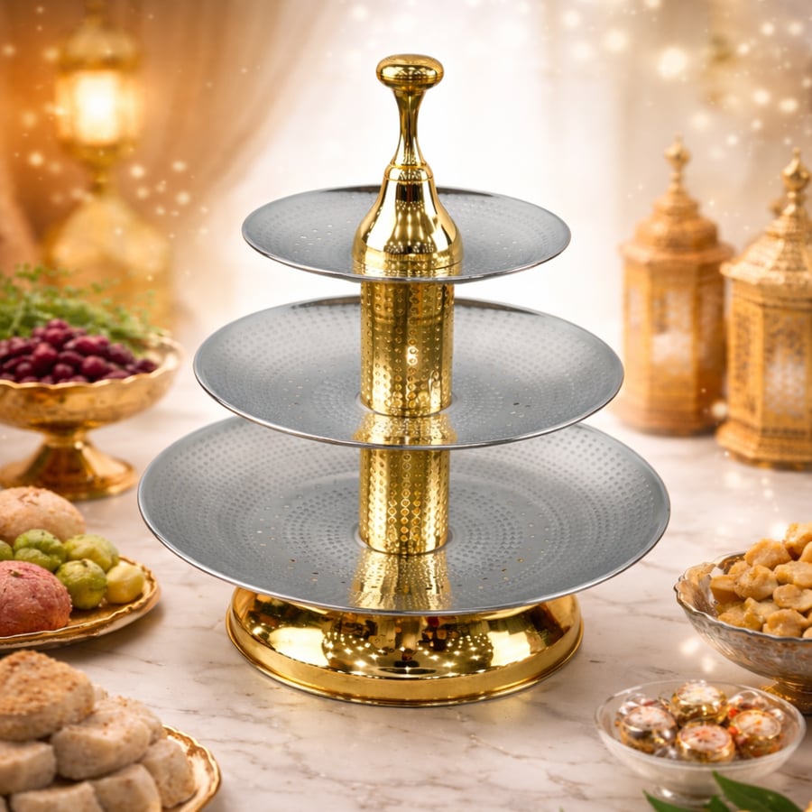 Luxury three-tier fruit carrier