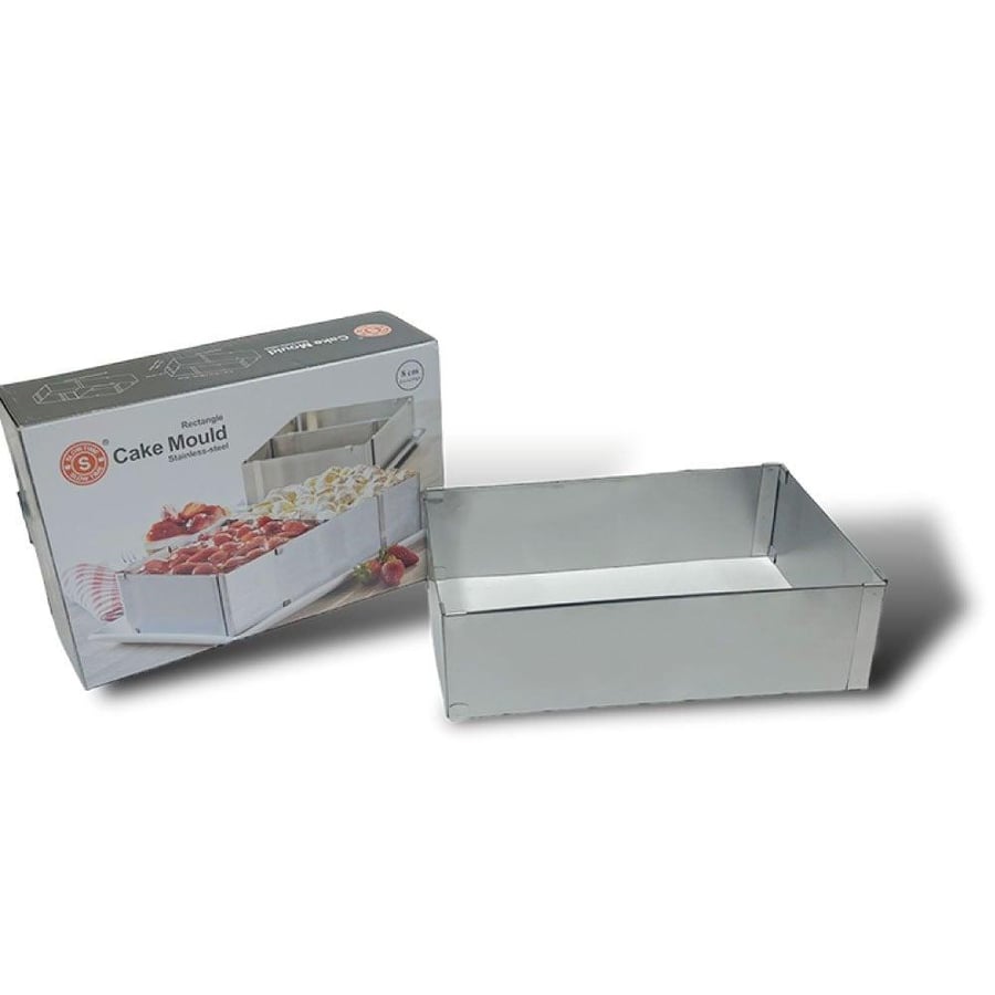 Moving cake mold stainless steel rectangular
