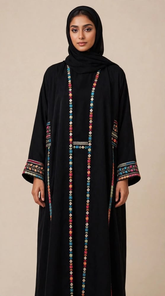 عباية كريب اسود