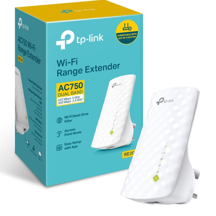 TP–LINK AC750 UNI DUAL BAND WIFI RANGE EXT RE200
