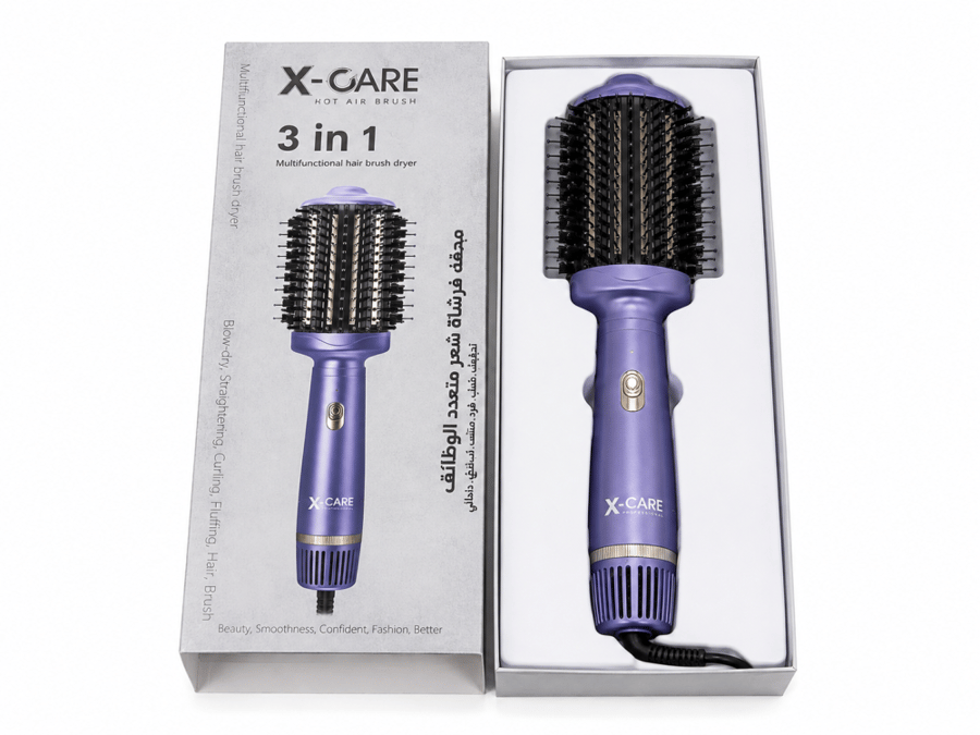 مجفف وفرشاة شعر X-CARE 3 في 1 – تصفيف وتجفيف للشعر بسهولة