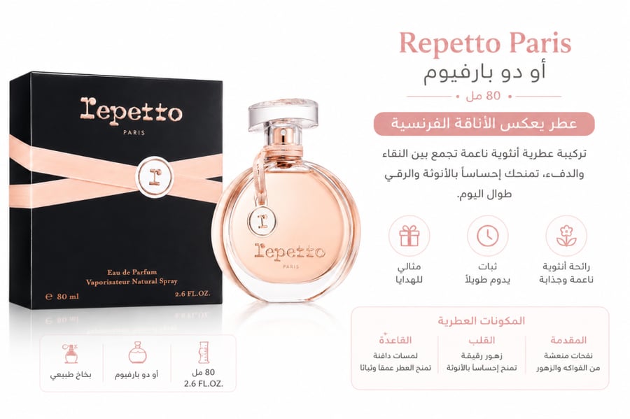 عطر ريبيتو باريس أو دو بارفيوم 80 مل – Repetto Paris Eau de Parfum