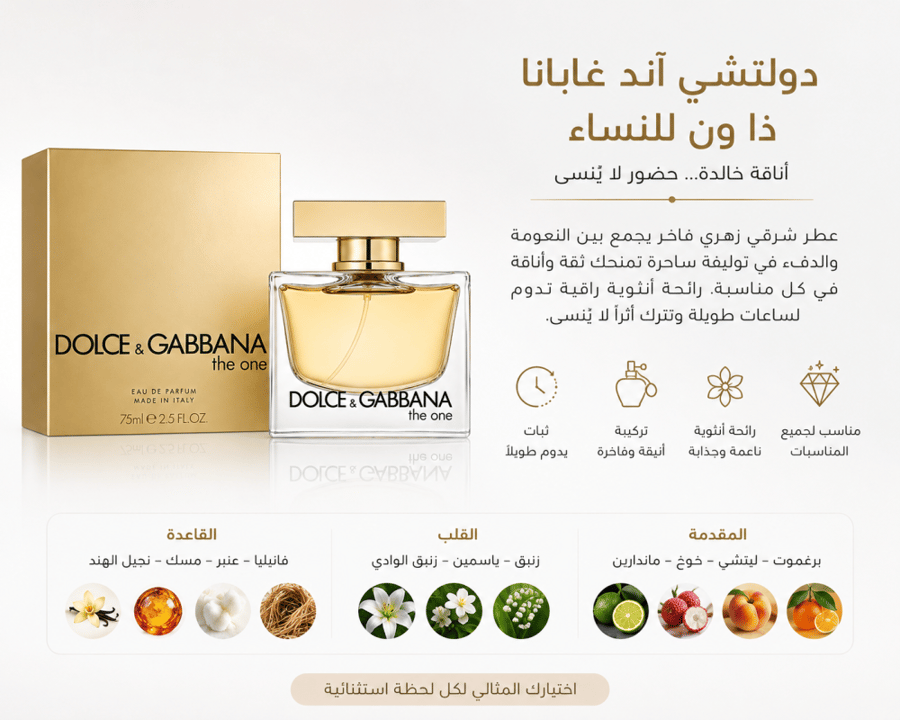 عطر دولتشي آند غابانا ذا ون للنساء أو دو بارفيوم