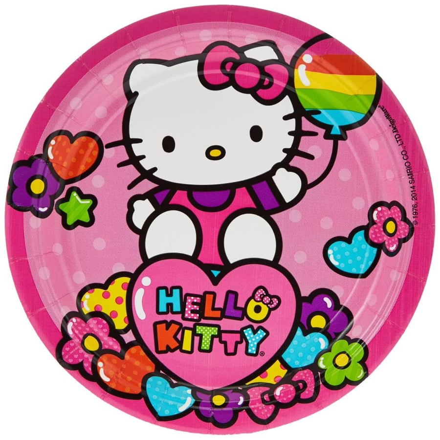 أطباق دائرية Hello Kitty قوس قزح