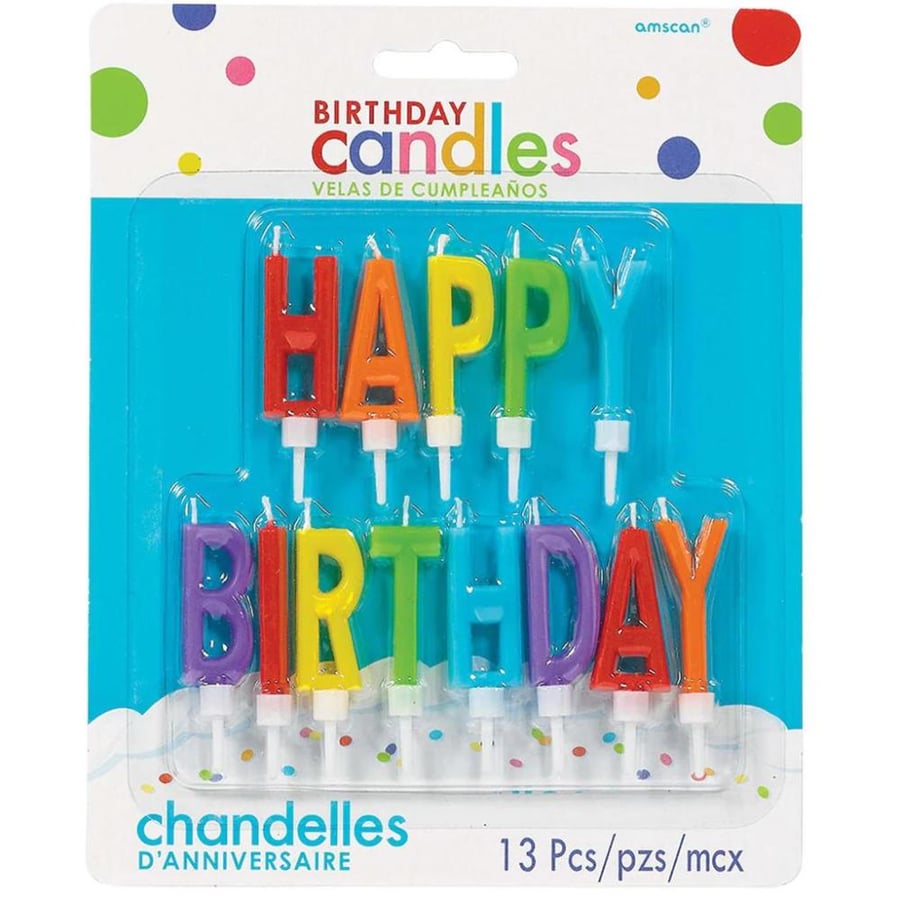 شمعة Happy Birthday حروف على أعواد