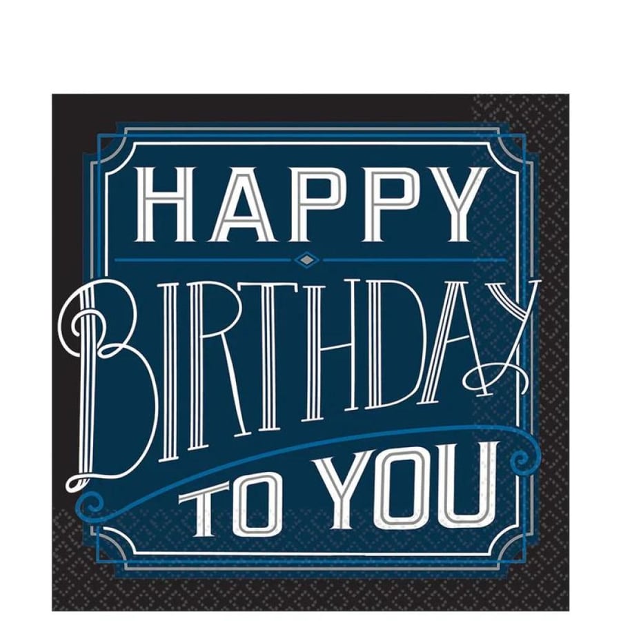 مناديل غداء Happy Birthday للرجال