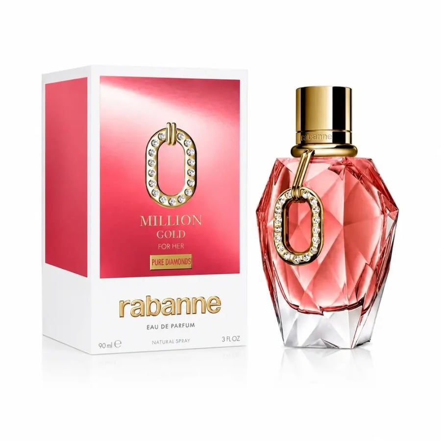 عطر رابان مليون جولد فور هير بيور دايموندز للنساء أو دو بارفيوم 90 مل | Rabanne Million Gold For Her Pure Diamonds EDP 90ml