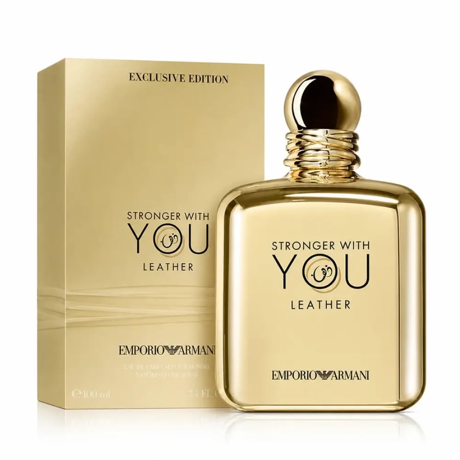 عطر سترونغر وذ يو ليذر من إمبوريو أرماني للرجال أو دو بارفيوم 100 مل | Emporio Armani Stronger With You Leather EDP 100ml